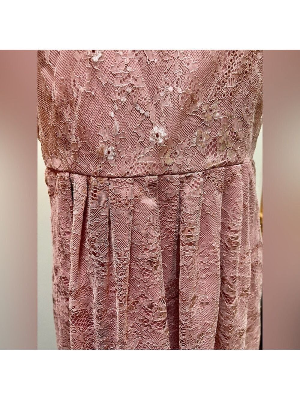 ModCloth Pink Lace Dress Large - Picture 5 of 12